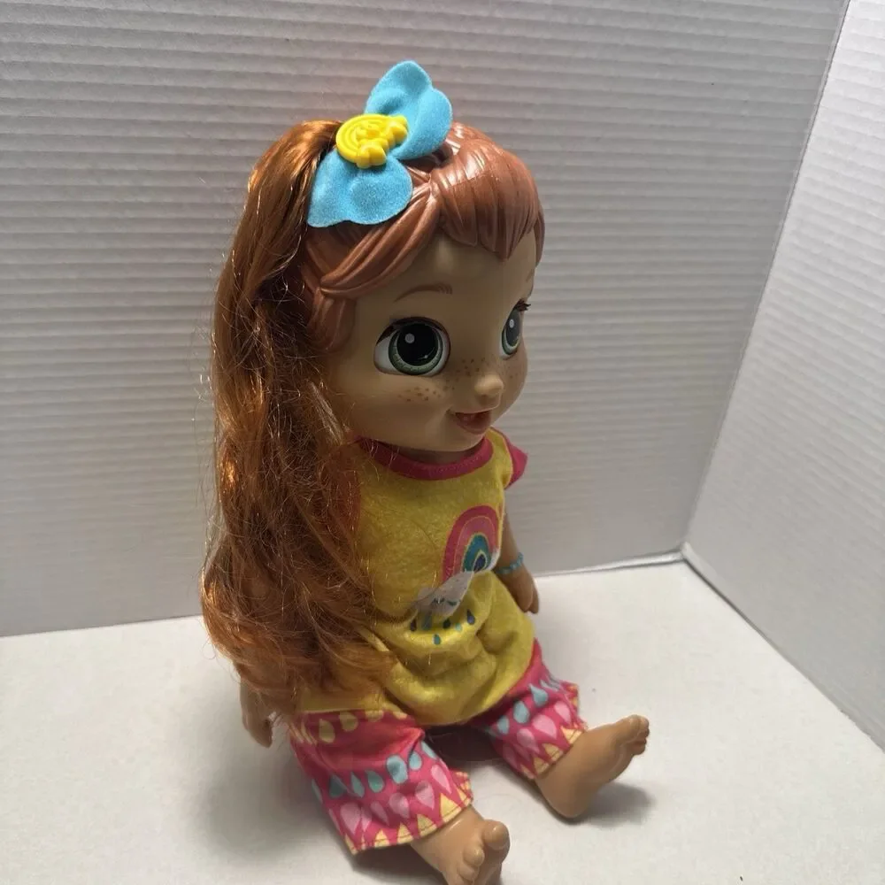 Baby Alive Baby Grows Up Doll Features Vibrant Orange Hair Brown Eyes Works 14